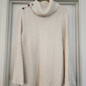 Roaman's Chevron Cable Knit Sweater - Women's Plus Size 22/24 Winter White